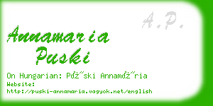 annamaria puski business card